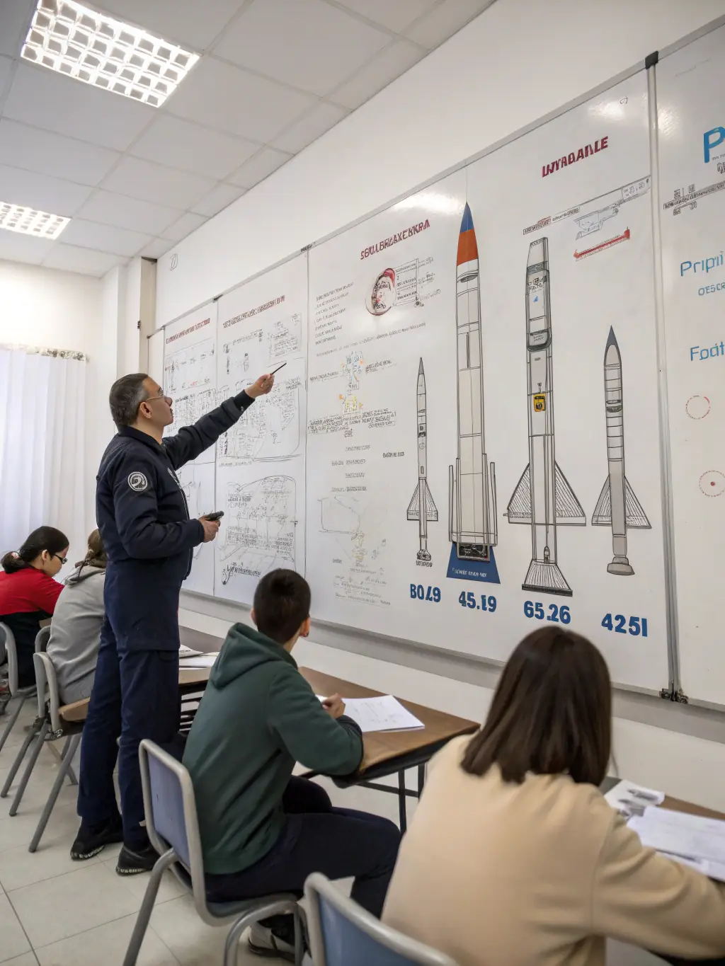 An instructor explaining a complex engineering concept on a digital whiteboard, with equations and diagrams visible, during an online lecture for Bizzern Engineering.