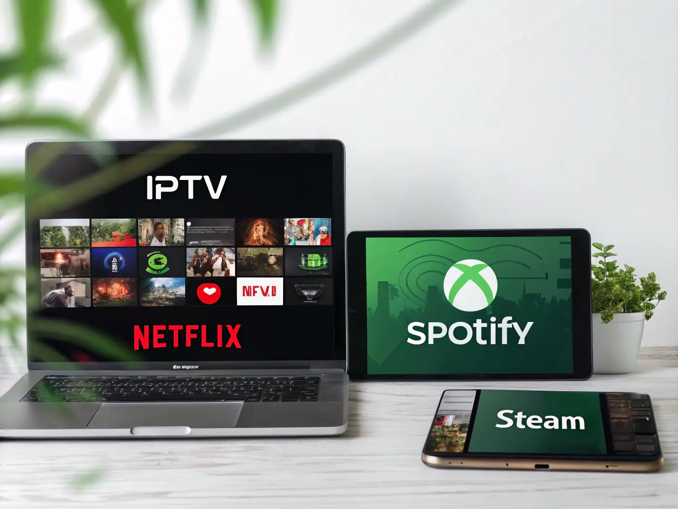 Image of the school's tablets and laptops with subscription details, displayed in Danish.